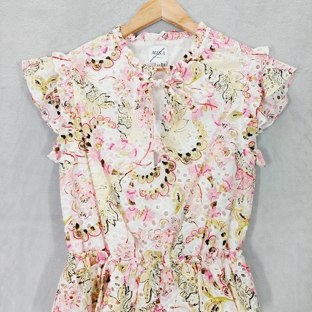 New Misa - Iliana Mini Tiered Floral Printed Eyelet P3099 - Picture 4 of 10